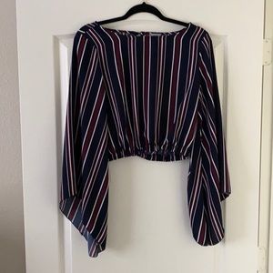 Charlotte Russe Long sleeve Crop Top, size medium